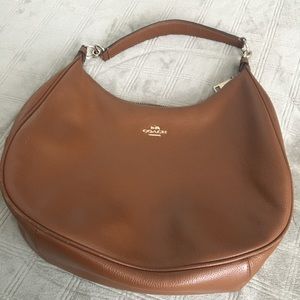 Coach Leather Hobo Bag - Luggage color